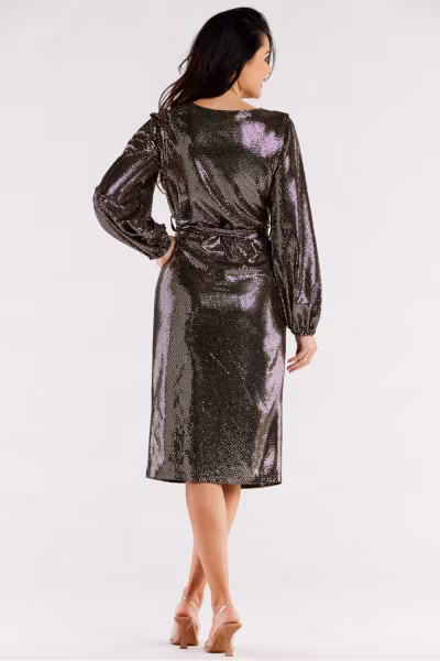 Sukienka Model A564 Gold Dots - awama — zdjęcie 3