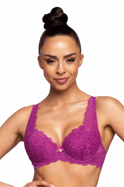Biustonosz push up Biustonosz Usztywniany Model Carmela M-053/22 Magenta - Mat — zdjęcie 1
