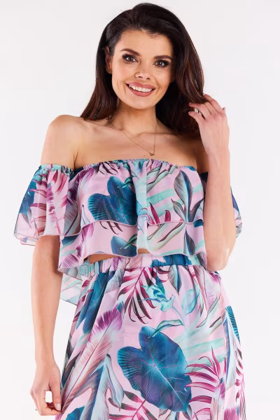 Bluzka Model A511 Tropical - awama — zdjęcie 1