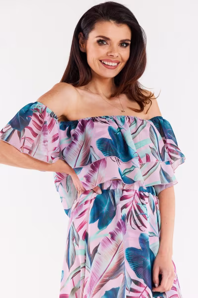 Bluzka Model A511 Tropical - awama — zdjęcie 2