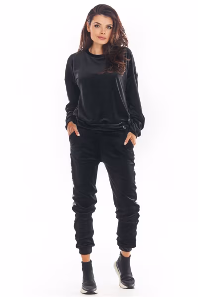 Spodnie Damskie Model A375 Black - awama — zdjęcie 1