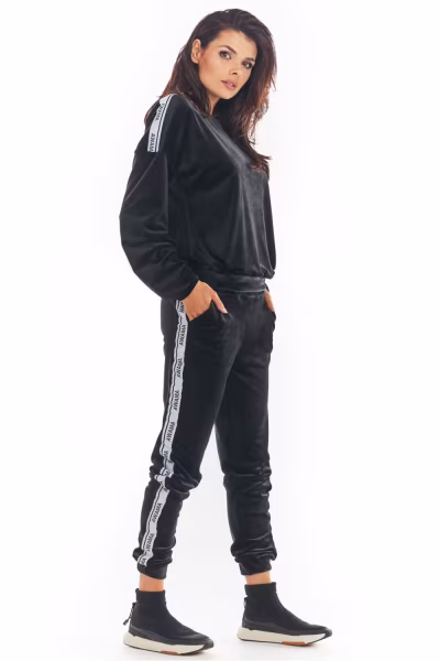 Spodnie Damskie Model A375 Black - awama — zdjęcie 2