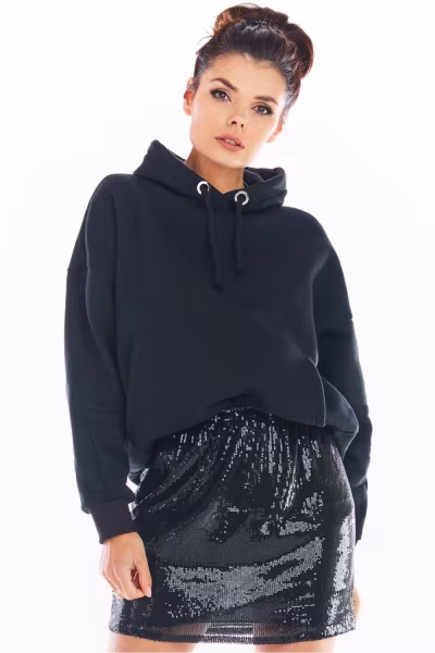 Spódnica Model A403 Cekiny Black - awama — zdjęcie 1