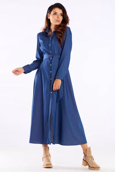 Sukienka Model A451 Blue - awama — zdjęcie 2