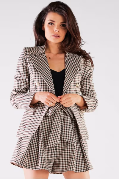 Szorty Damskie Model A438 Brown - awama — zdjęcie 1