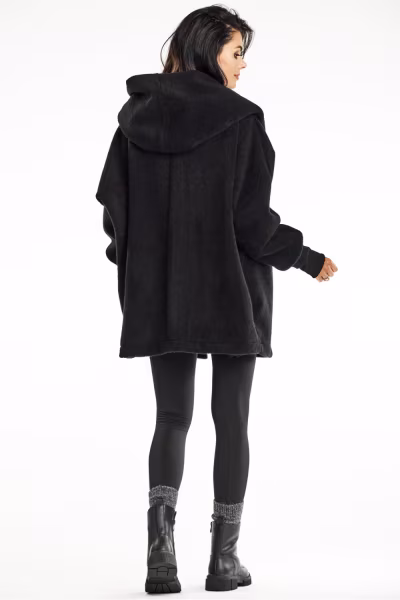 Płaszcz Damski Model A681 Black - awama — zdjęcie 3