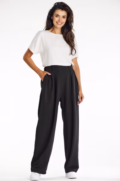 Spodnie Damskie Model A674 Black - awama — zdjęcie 1