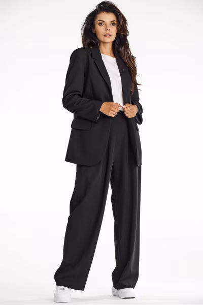 Spodnie Damskie Model A674 Black - awama — zdjęcie 2