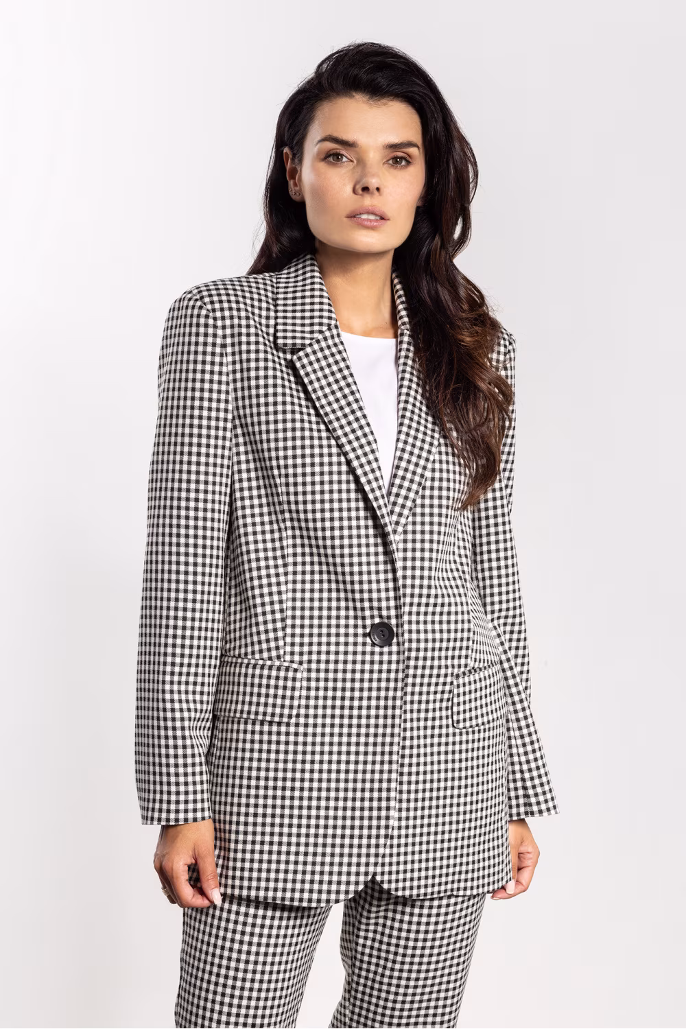 Marynarka Model A749 White/Black - awama