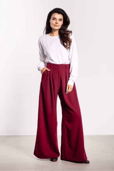 Spodnie Damskie Model A743 Claret - awama — zdjęcie 1