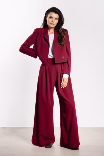 Spodnie Damskie Model A743 Claret - awama — zdjęcie 2