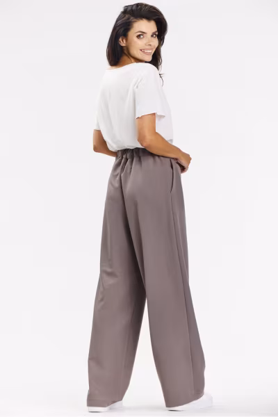 Spodnie Damskie Model A674 Taupe - awama — zdjęcie 3