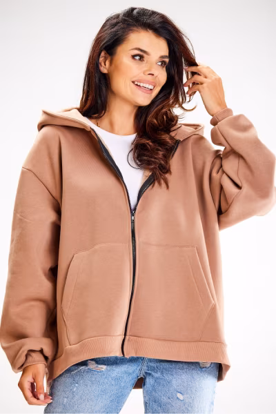 Bluza Damska Model A610 Beige - awama — zdjęcie 1