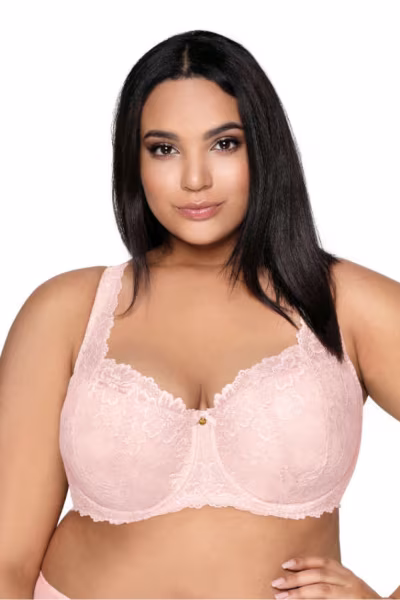 Biustonosz push up Biustonosz Usztywniany Model Carmela Big M-053/22 Light Pink - Mat — zdjęcie 1