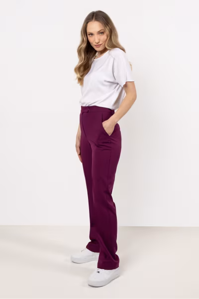 Spodnie Damskie Model A713 Plum - awama — zdjęcie 2