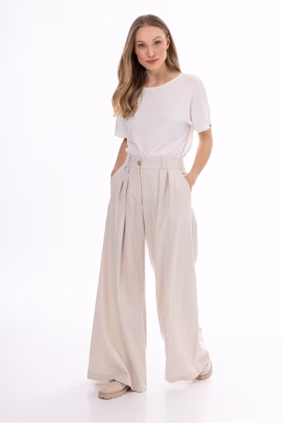 Spodnie Damskie Model A772 Beige - awama — zdjęcie 1