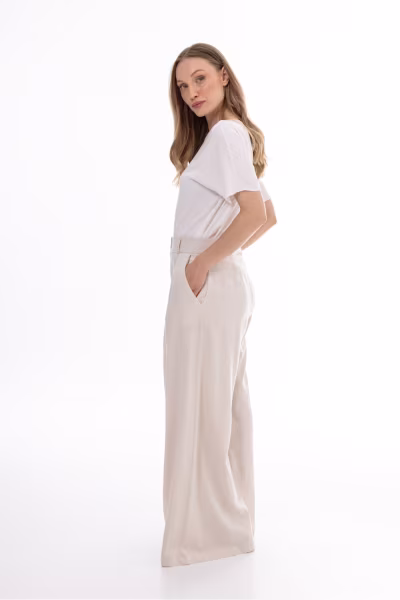 Spodnie Damskie Model A772 Beige - awama — zdjęcie 2