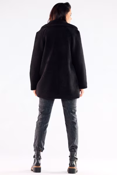 Płaszcz Damski Model A534 Black - awama — zdjęcie 3