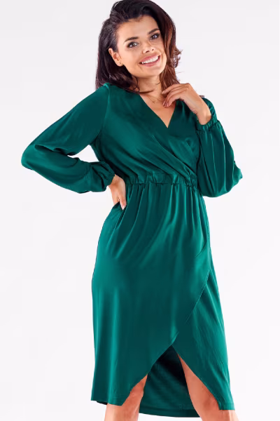 Sukienka Model A523 Bottle Green - awama — zdjęcie 1