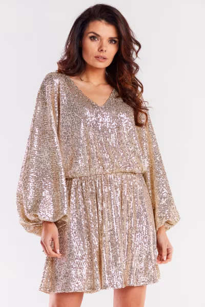 Sukienka Model A485 Beige - awama — zdjęcie 1