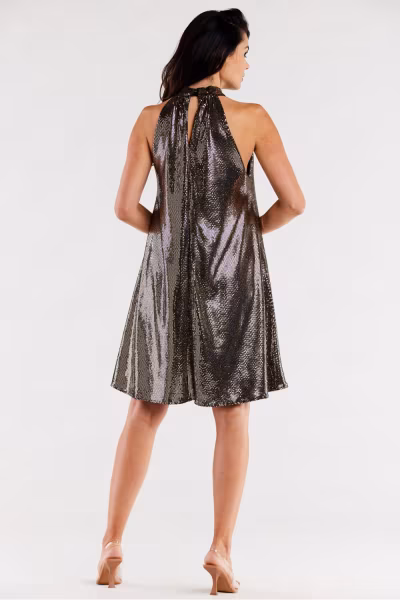 Sukienka Model A563 Gold Dots - awama — zdjęcie 3