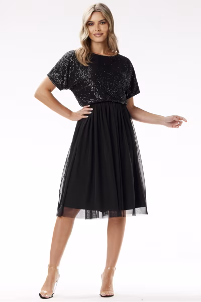 Sukienka Model A689 Black - awama — zdjęcie 2