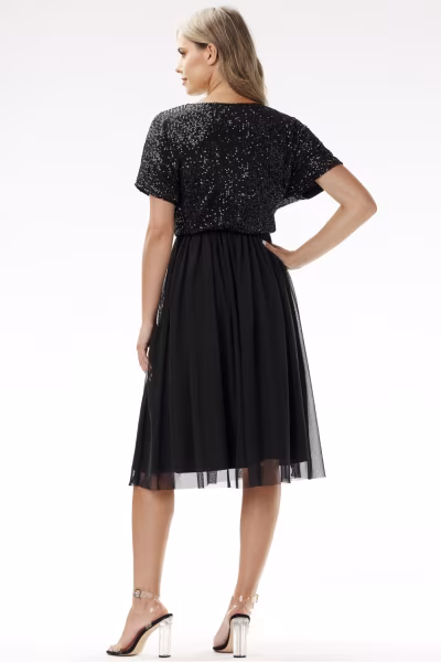 Sukienka Model A689 Black - awama — zdjęcie 3