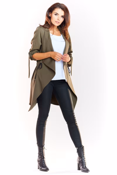 Bluza Damska Model A335 Khaki - awama — zdjęcie 2