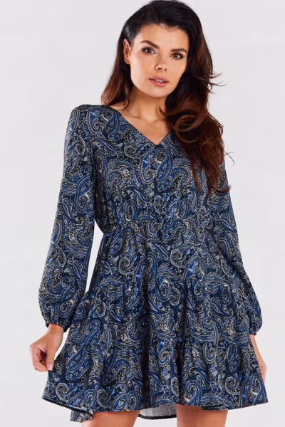 Sukienka Model A470 Navy Pattern - awama — zdjęcie 1