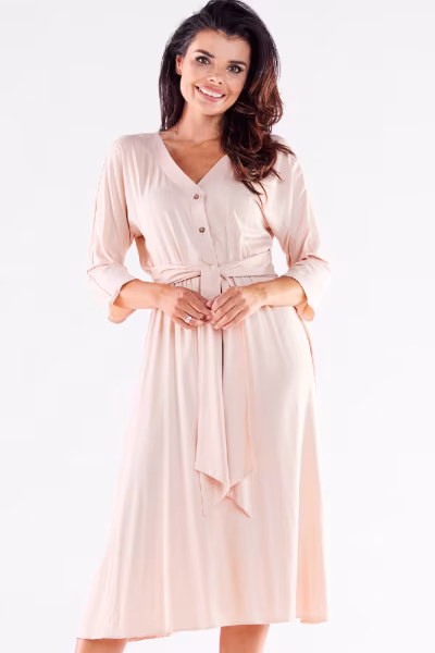 Sukienka Model A522 Beige - awama — zdjęcie 1