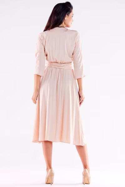 Sukienka Model A522 Beige - awama — zdjęcie 3