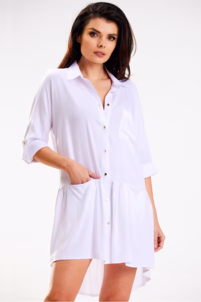 Sukienka Model A584 White - awama — zdjęcie 1