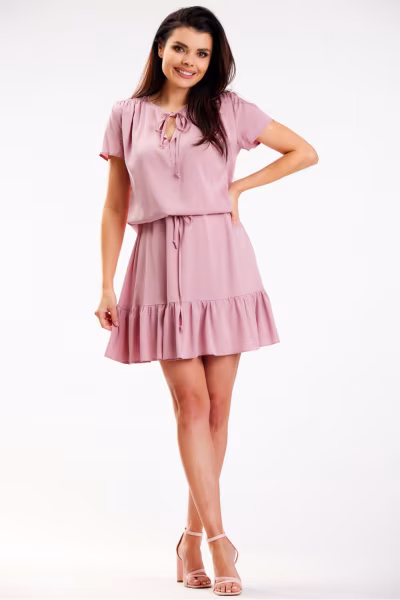 Sukienka Model A575 Dirty Pink - awama — zdjęcie 2