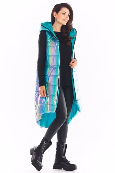 Kamizelka Damska Model A386 Blue Holo - awama — zdjęcie 3