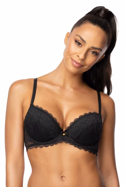 Biustonosz push up Biustonosz Push-up Model 0198/11/2 Estelle Black - Mat — zdjęcie 1