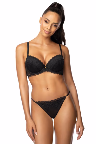 Biustonosz push up Biustonosz Push-up Model 0198/11/2 Estelle Black - Mat — zdjęcie 2