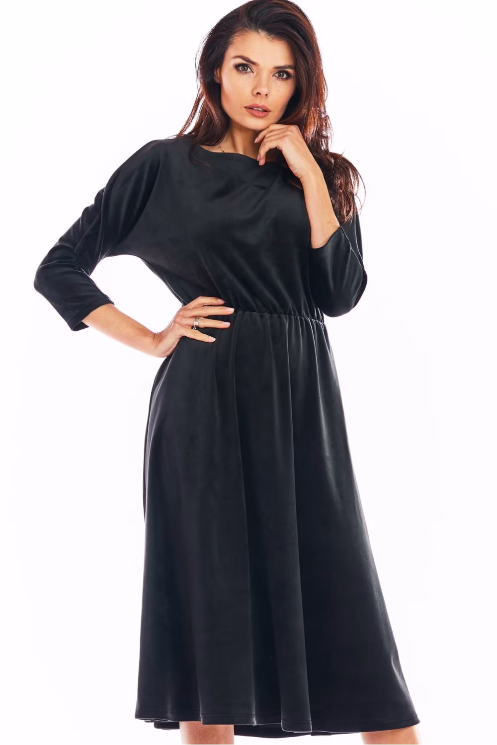 Sukienka Model A407 Welur Black - awama
