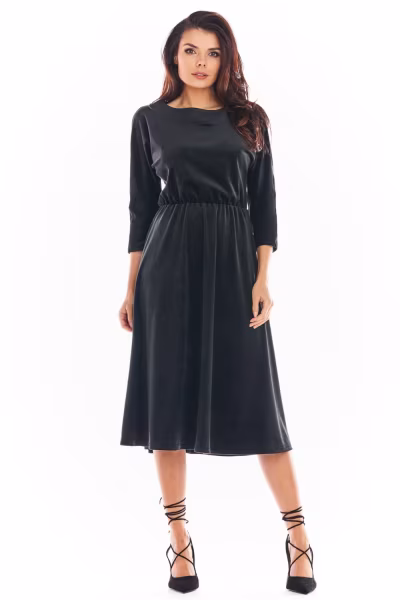 Sukienka Model A407 Welur Black - awama — zdjęcie 2