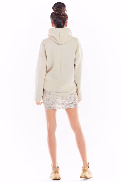 Spódnica Model A403 Cekiny Beige - awama — zdjęcie 3