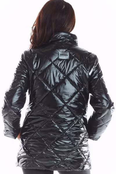 Kurtka Damska Model A384 Pikówka Black - awama — zdjęcie 3