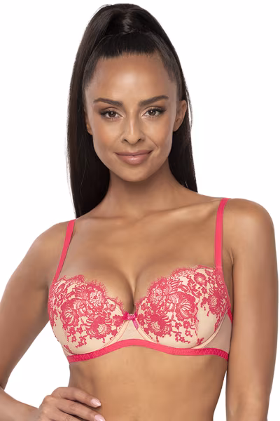 Biustonosz push up Biustonosz Push-up Model M-3804/11 Frances Beige/Pink - Mat — zdjęcie 1