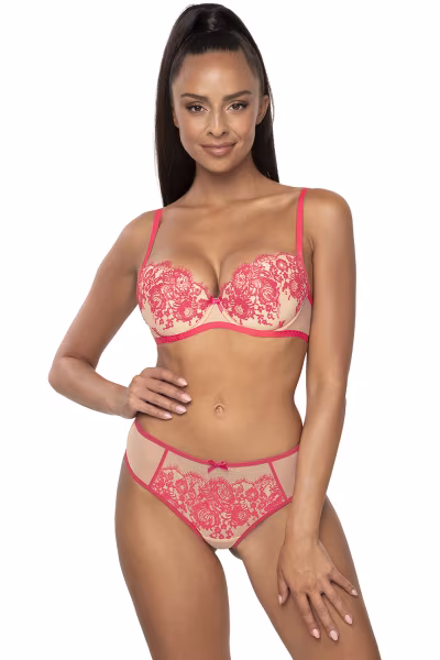Biustonosz push up Biustonosz Push-up Model M-3804/11 Frances Beige/Pink - Mat — zdjęcie 2