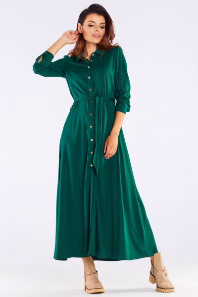 Sukienka Model A451 Green - awama — zdjęcie 2