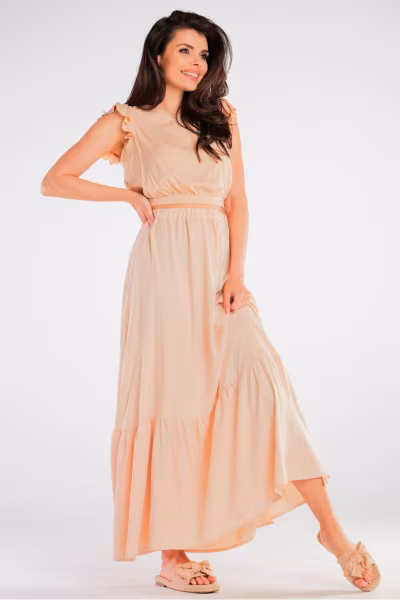 Bluzka Model A429 Beige - awama — zdjęcie 2