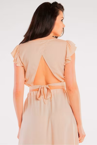 Bluzka Model A429 Beige - awama — zdjęcie 3