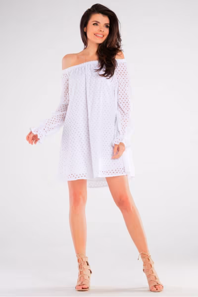 Sukienka Model A435 White - awama — zdjęcie 2