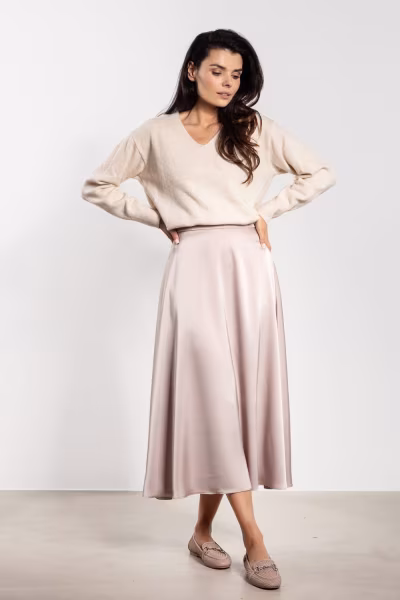 Spódnica Model A739 Beige - awama — zdjęcie 1
