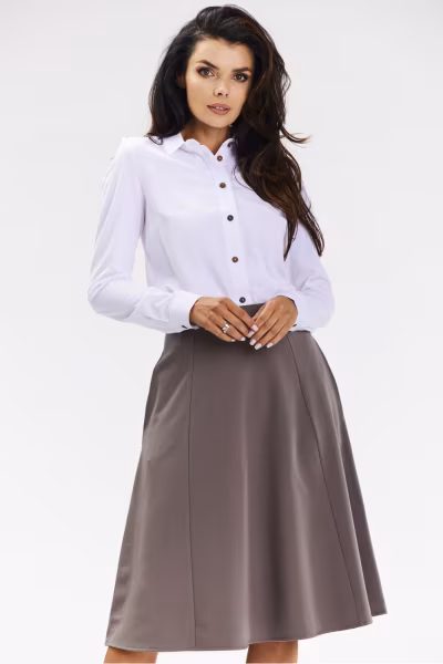 Spódnica Model A673 Taupe - awama — zdjęcie 1