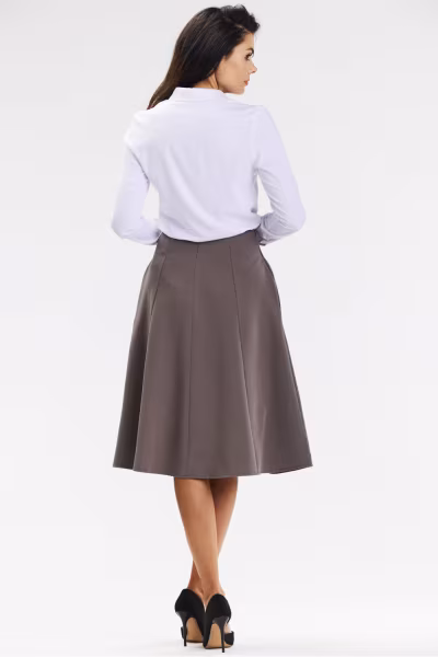 Spódnica Model A673 Taupe - awama — zdjęcie 3