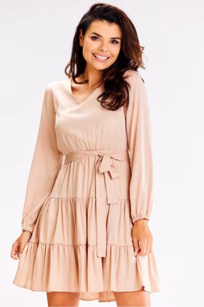 Sukienka Model A603 Beige - awama — zdjęcie 1